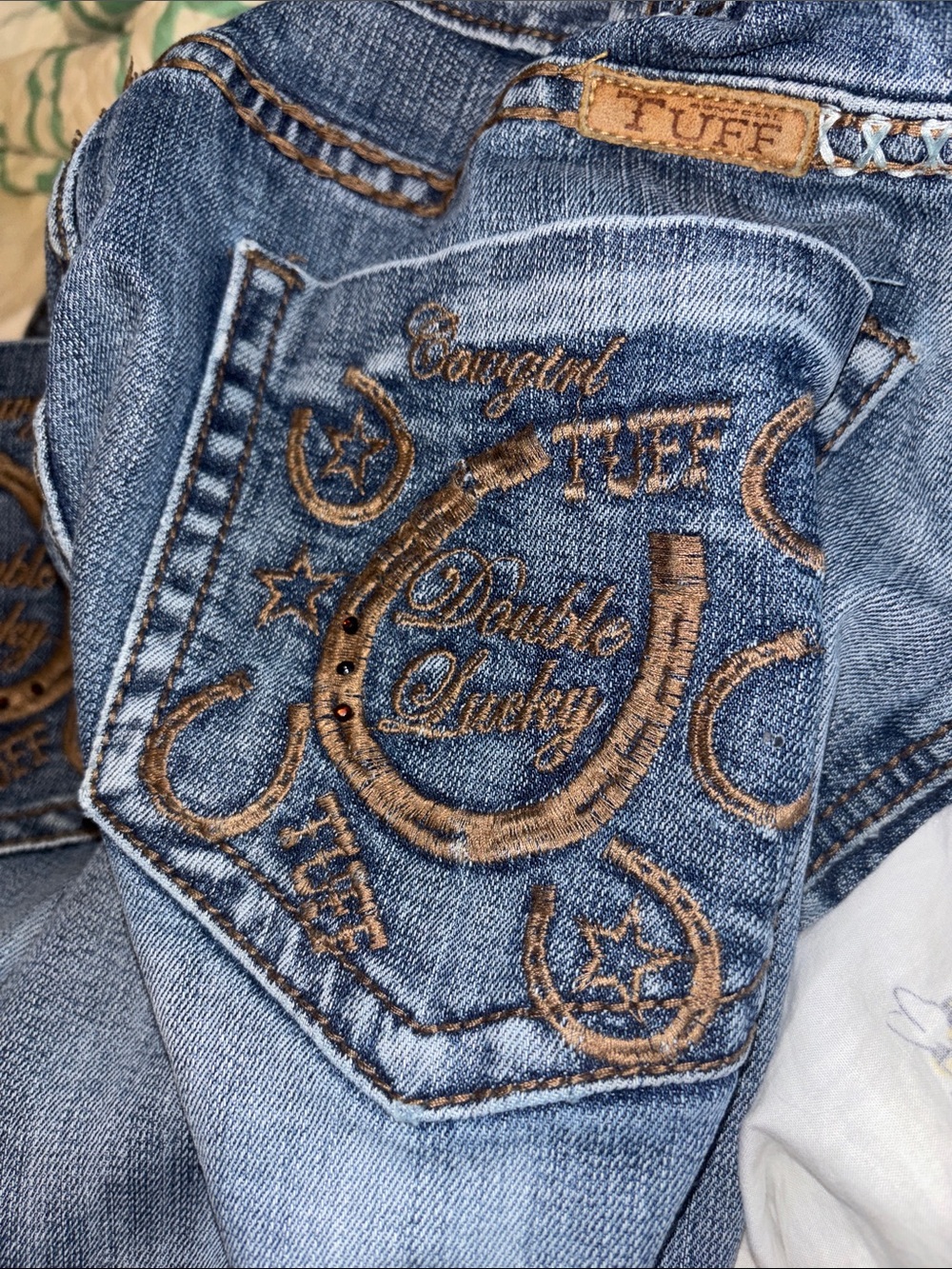 Cowgirl Tuff Co Double Lucky Brown Jeans size 35 x 35 - Picture 11 of 13
